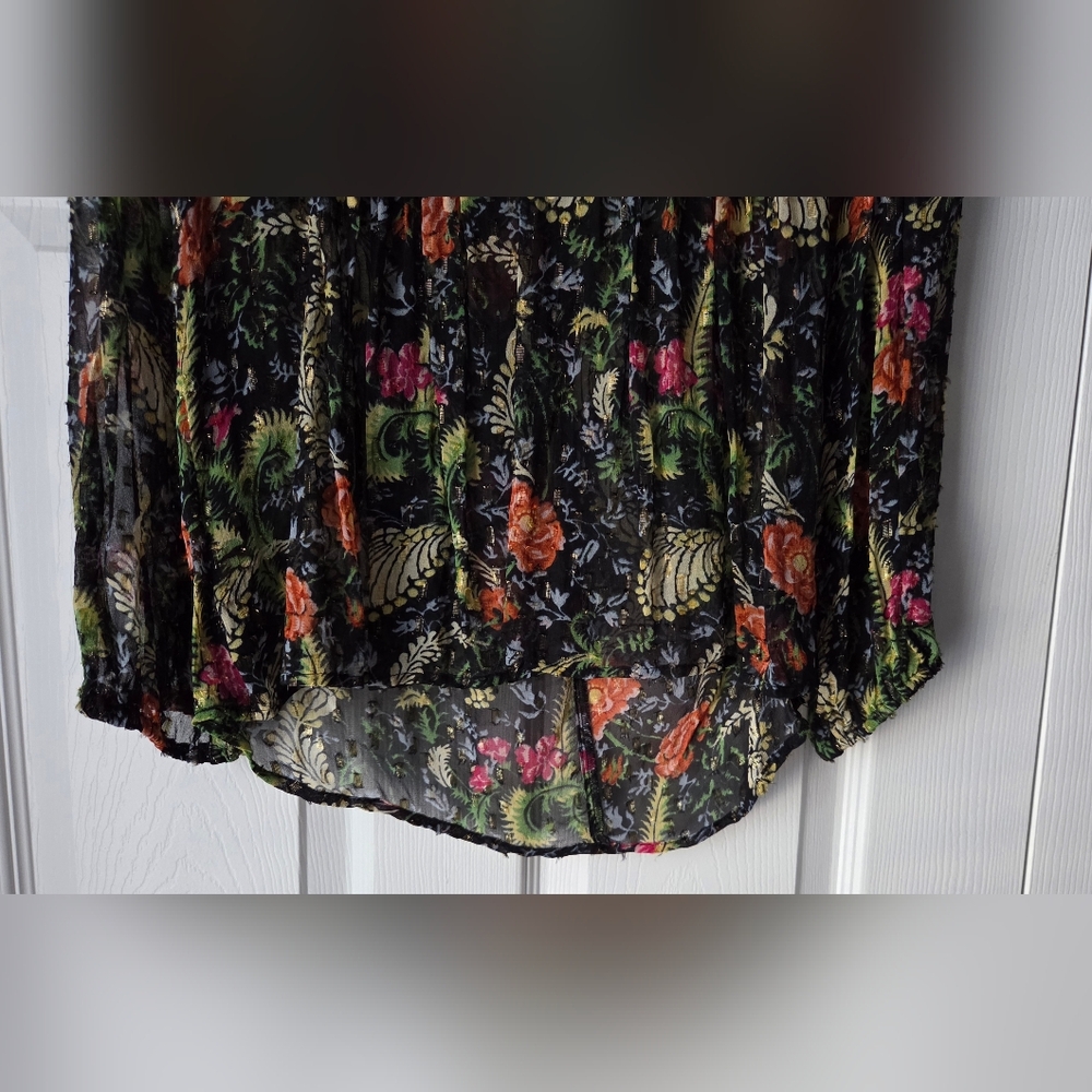 Anthropologie Danae Sheer Classic Buttondown Blouse Size M - Picture 5 of 11